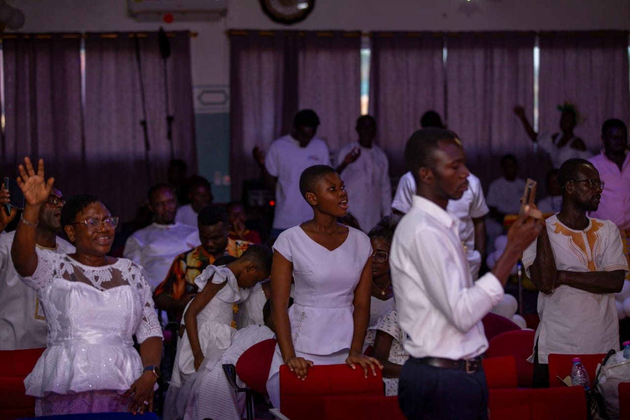 The congregation in worship