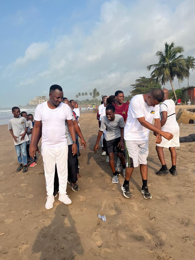 Youth enjoying games on the beach